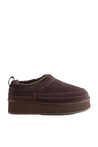 Next Forever Comfort® Leder-Schlupfschuhe, Borgfutter Slipper günstig online kaufen