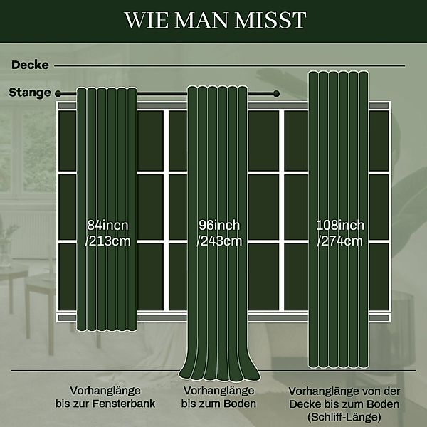 BTTO V&G Verdunkelungsvorhang Gardinen-Sets 2St, Samt günstig online kaufen