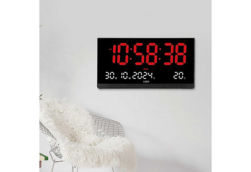 REDOM Wanduhr 15,5 Zoll LED Digital Wandwecker Küchenuhr (Multifunktions Uh günstig online kaufen
