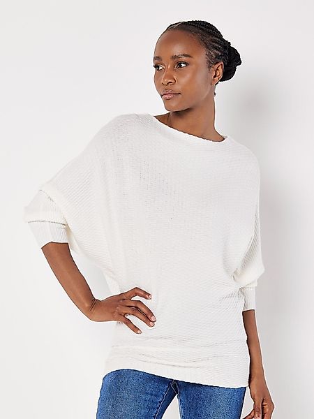 Apricot Strickpullover Fledermausärmel, (1-tlg) mit Strukturmuster günstig online kaufen