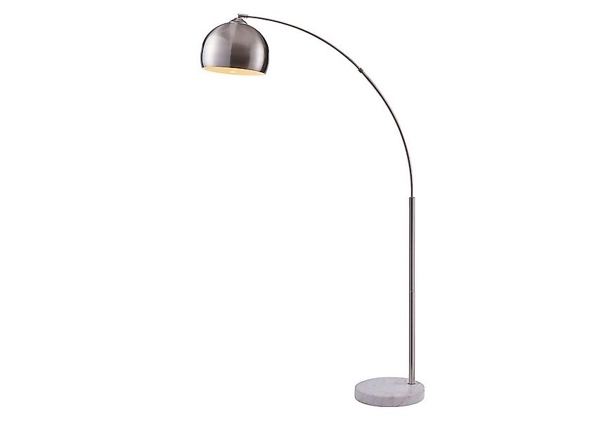 Teamson Home Bogenlampe Gebogene Stehlampe aus Metall mit Marmorimitat-Sock günstig online kaufen