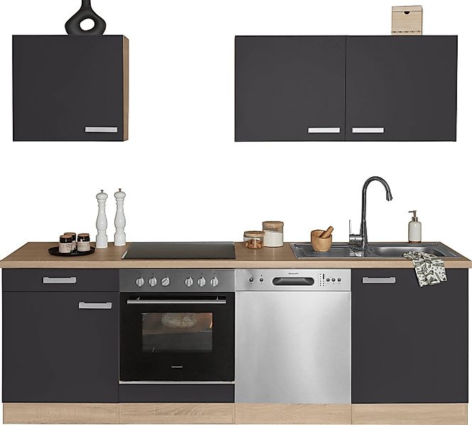 OPTIFIT Küchenzeile Leer Breite 240 cm, mit Hanseatic E-Geräten, inkl. Gesc günstig online kaufen