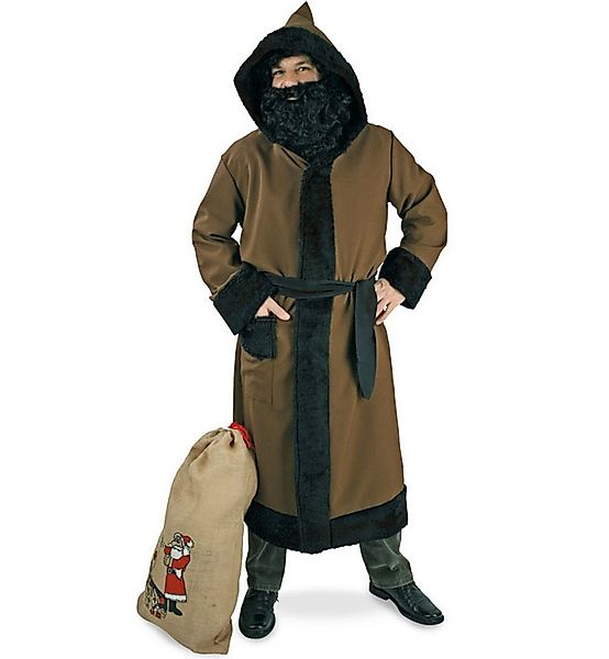 Fries Kostüm Hochwertiger Knecht Ruprecht Mantel mit Kapuze und Gürtel, Mit günstig online kaufen