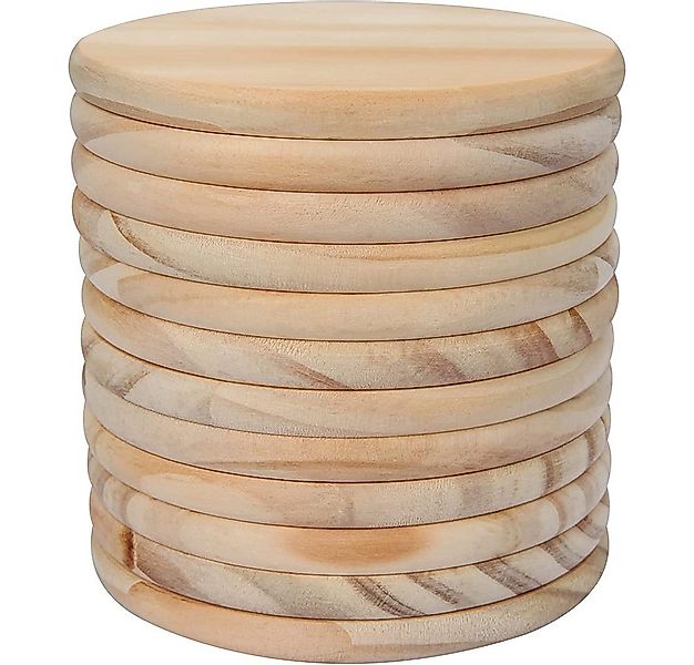 GarveeMore Küchenorganizer-Set 10pcs Unfinished Holz Untersetzer Diy Runde günstig online kaufen