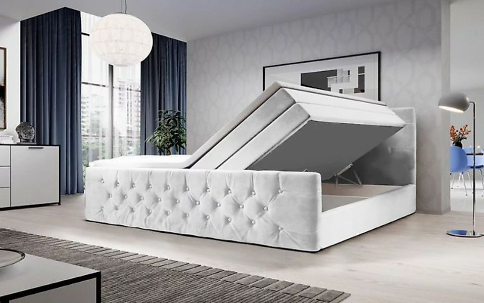 Luxusbetten24 Boxspringbett Velutto, mit Stauraum günstig online kaufen