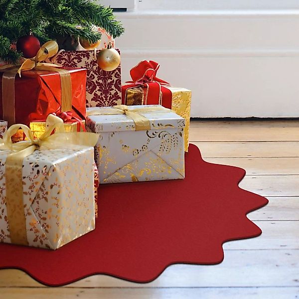 Wall-Art Tischdecke »Rote Weihnachtsbaumdecke Floral«, (1 St.) günstig online kaufen