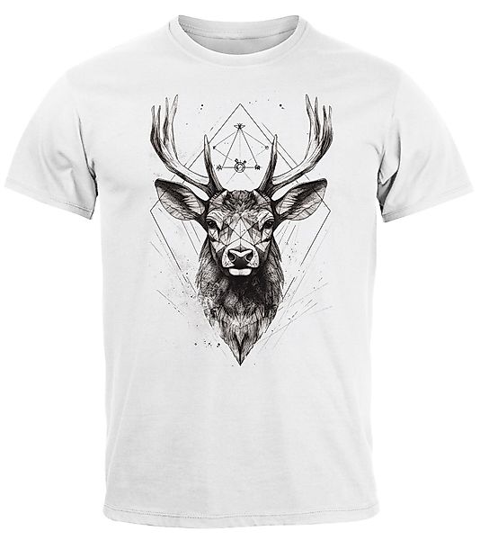Neverless Print-Shirt Herren T-Shirt Hirsch Trachtenshirt günstig online kaufen