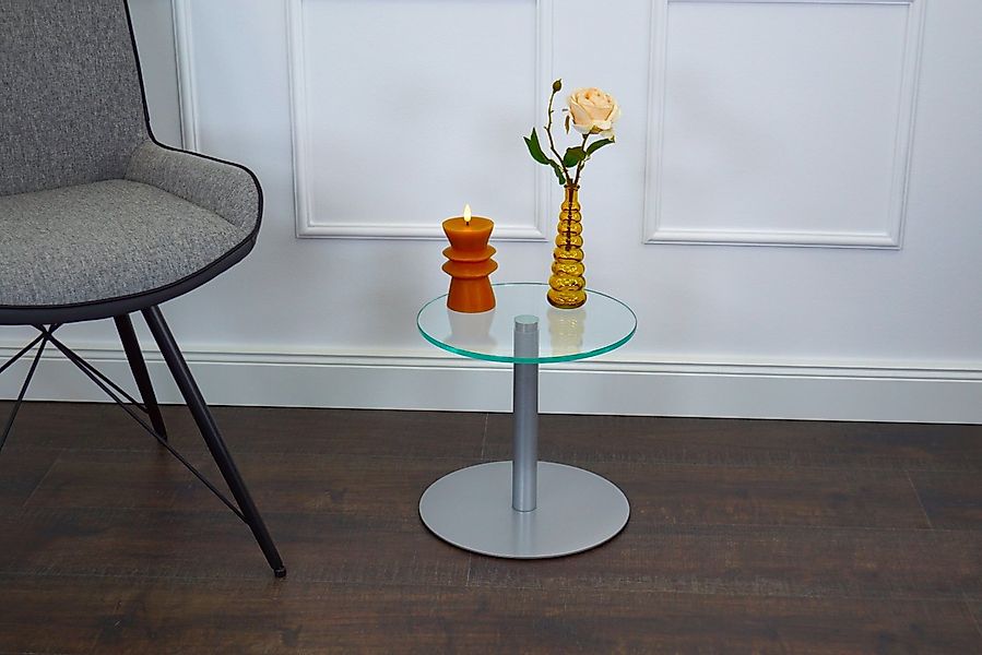 freeroom24 Beistelltisch Johanna Ø30cm in Silber Brillant, verschiedene Höh günstig online kaufen