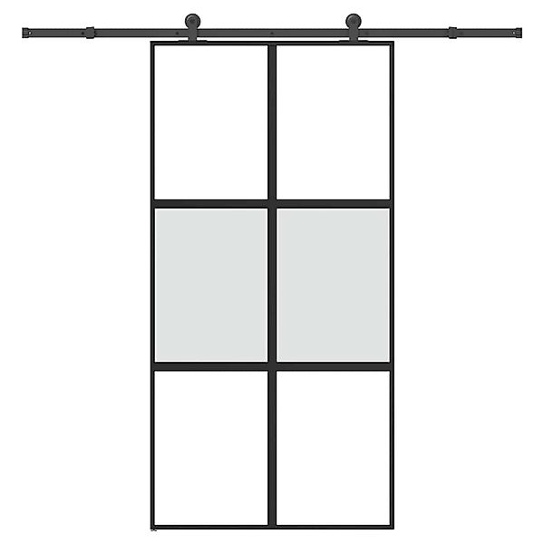 vidaXL Schiebetür mit Beschlag 102,5x205 cm Hartglas & Aluminium 3332976 günstig online kaufen