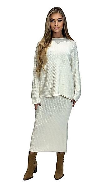 Mississhop Strickkleid Strickset Strickanzug Rock Pullover Damen M.395 günstig online kaufen