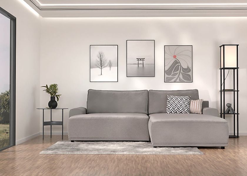 TRENDMANUFAKTUR Ecksofa "Fordon, Schlafsofa mit Bettkasten, Couch in L-Form günstig online kaufen