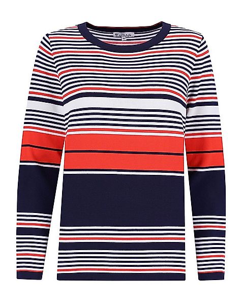 Hajo Rundhalspullover Pullover 1/1 Arm Ringel günstig online kaufen