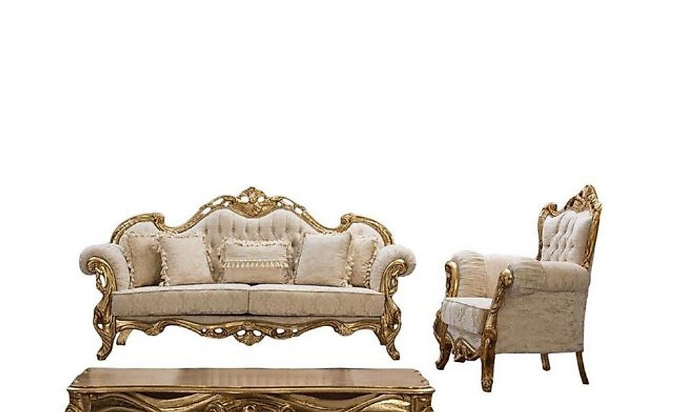 JVmoebel Sofa Set 31Sitzer Sofas mit Couchtisch Sofas Wohnzimmer Möbel Beig günstig online kaufen