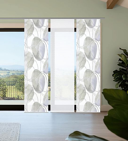 HOME in green Schiebegardine "ELLRIK" Paneelwagen 3 Stk. tlg. Bambusoptik, günstig online kaufen