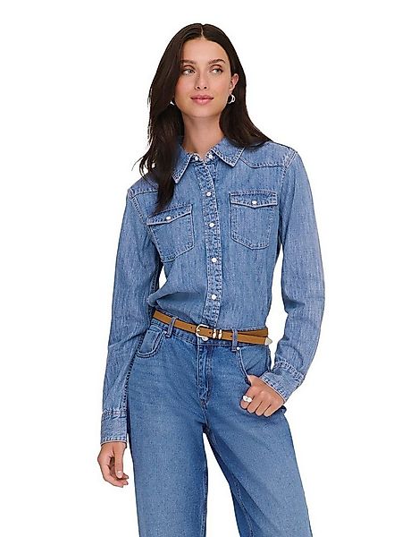 ONLY Langarmhemd ONLCHARLIZE LS DNM SHIRT AKM (1-tlg) günstig online kaufen