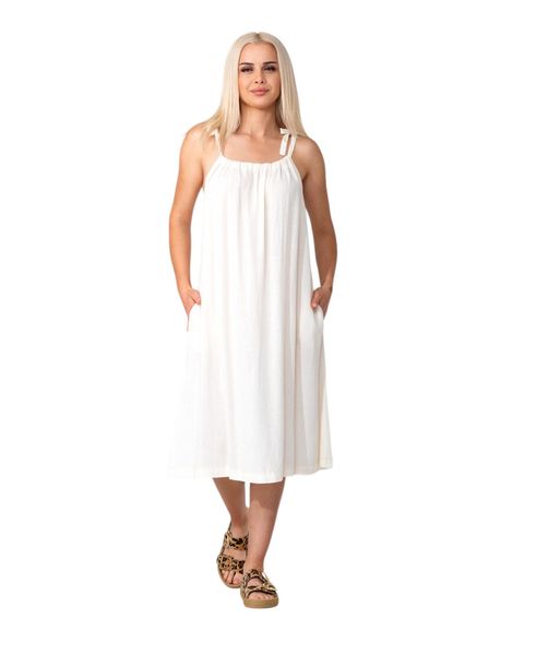 WENOR Sommerkleid aus Leinenmix mit Bindeträgern günstig online kaufen