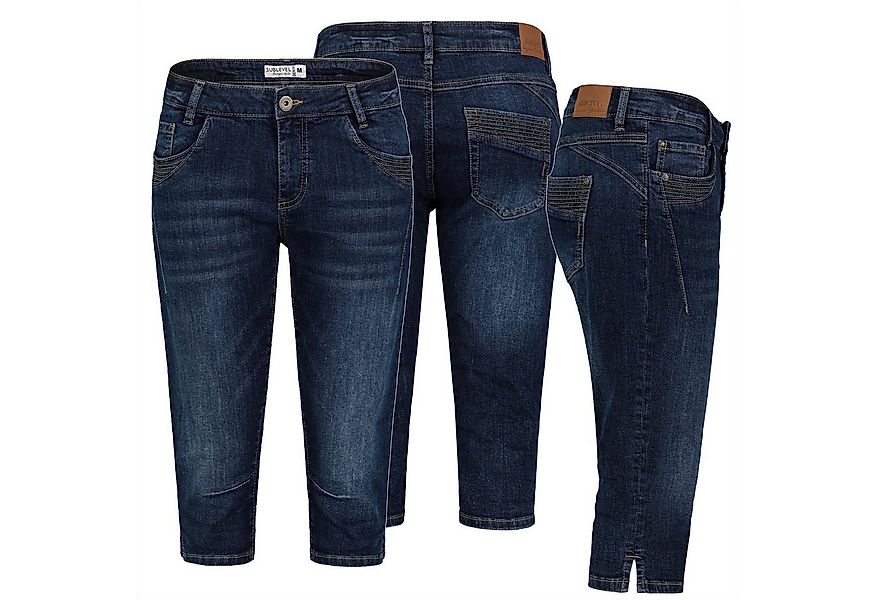 SUBLEVEL Bermudas Damen Capri Hose Jeans Shorts 3/4 Hose Short Bermuda Deni günstig online kaufen