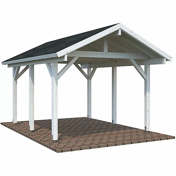 Palmako Carport Robert 11,7 m² Weiß Grundiert 315 cm x 372 cm günstig online kaufen