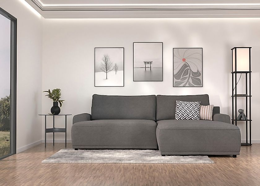 TRENDMANUFAKTUR Ecksofa "Fordon, Schlafsofa mit Bettkasten, Couch in L-Form günstig online kaufen