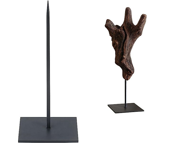NaDeco Dekoobjekt Metallständer in Schwarz, Maße ca. 7x7x14cm Skulpturenstä günstig online kaufen