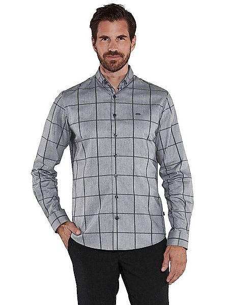 Engbers Langarmhemd Herren Langarm-Hemd kariert, Grau günstig online kaufen
