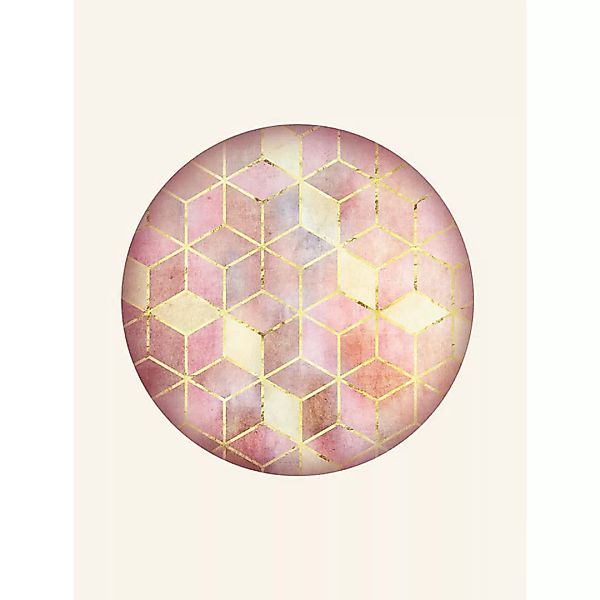 Komar Wandbild Mosaik Circle Rosso Abstrakt B/L: ca. 30x40 cm günstig online kaufen