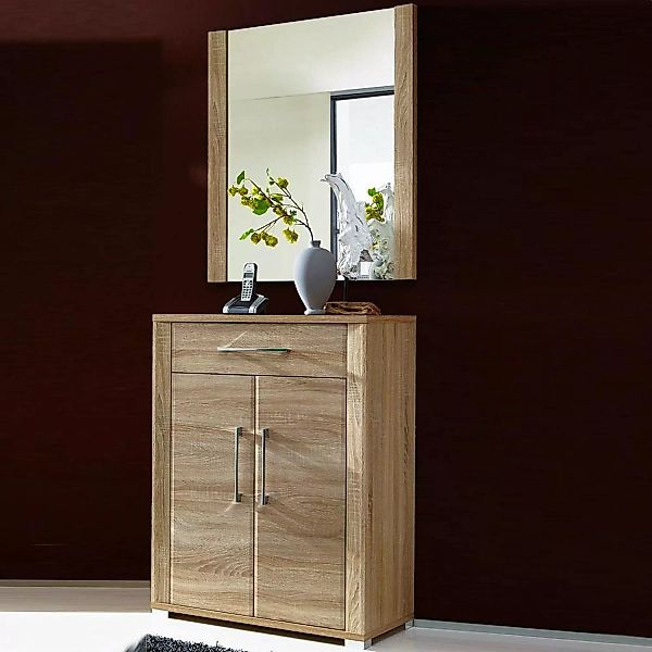 Garderoben Schuhschrank Set mit Spiegel Sonoma Eiche hell GOCH-36 B x H x T günstig online kaufen
