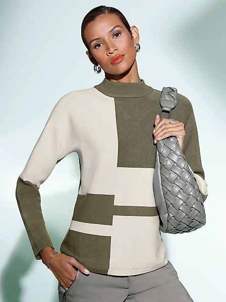 creation L Fledermauspullover "Jacquard-Pullover" günstig online kaufen