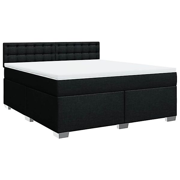 vidaXL Boxspringbett mit Matratze Schwarz 180x200 cm Stoff 3285983 günstig online kaufen