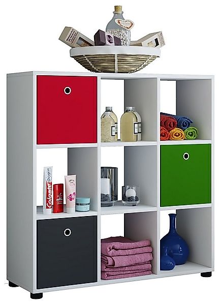 VCM Standregal Holz Raumteiler Stand Regal Bücher Benas 3x3 günstig online kaufen