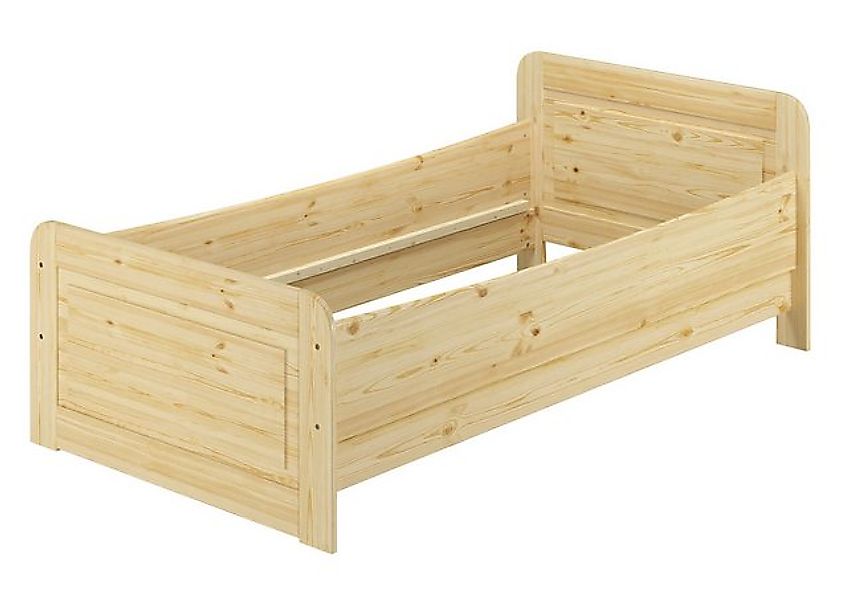 ERST-HOLZ Bett Hohes Einzelbett 90 x 200 Kiefer Massiv ohne Rost, Kieferfar günstig online kaufen