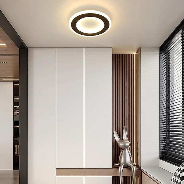 Nettlife LED Deckenleuchte Schwarz Eckig 23W/20W günstig online kaufen