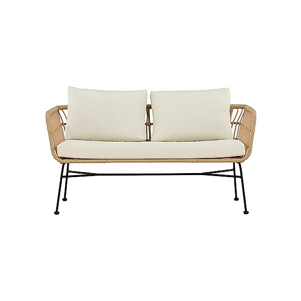 ebuy24 Isola Gartensofa 3 Personen Natur Sitzhöhe cm 37 Sitzbreite cm 125 S günstig online kaufen