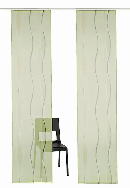 my home Schiebegardine »Dimona« Klettschiene 2 Stk. tlg. 2-er Set, Fertigga günstig online kaufen