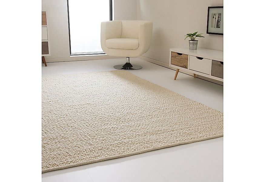 Steffensmeier Wollteppich Lech Mit Fusselstopp, Rechteckig, Handwebteppich, günstig online kaufen