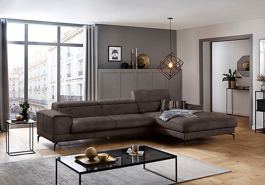 W.SCHILLIG Ecksofa »piedroo, Designsofa mit tollem Sitzkomfort, bequem, L-F günstig online kaufen