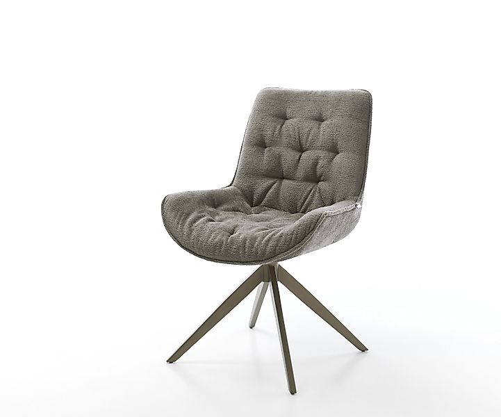 Drehstuhl Taimi-Flex Bouclé Soft Schlamm Kreuzgestell breit Effektfinish Ti günstig online kaufen