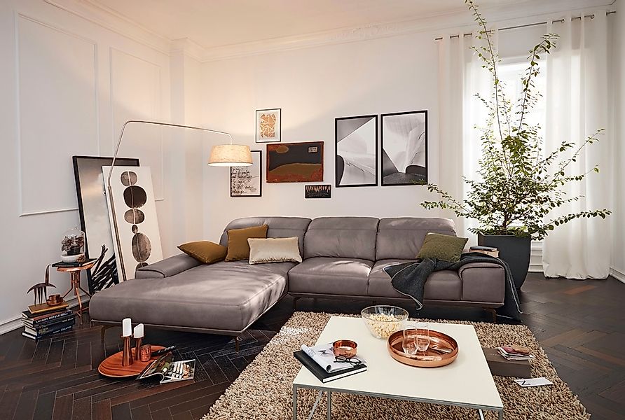 Musterring Wohnlandschaft »MR 2490«, Bronze-Fuß, Sitzhöhe 48cm, wahlweise m günstig online kaufen