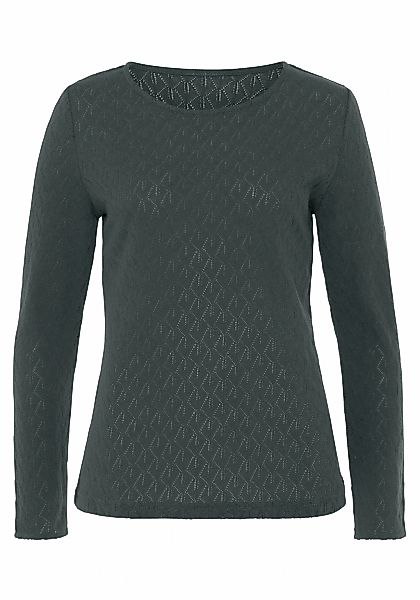 Vivance Langarmshirt mit modischem Ajour-Muster aus günstig online kaufen
