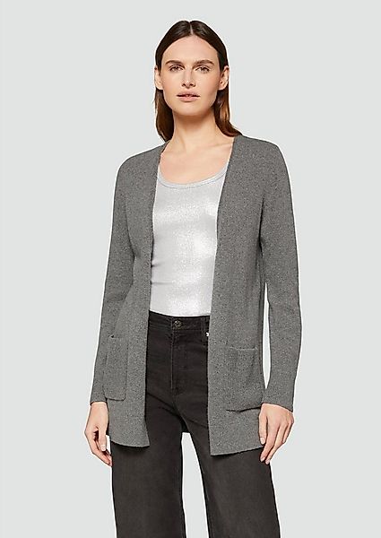 s.Oliver Strickjacke Strickjacke mit aufgesetzten Taschen (1-tlg) Feinstric günstig online kaufen