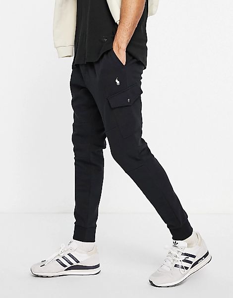 Polo Ralph Lauren – Cargo-Jogginghose aus Sweatshirt-Stoff in Schwarz mit M günstig online kaufen