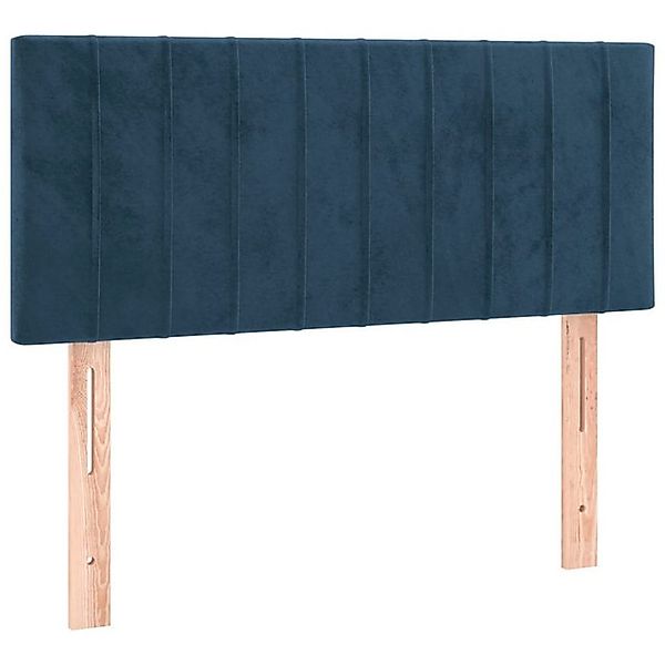 vidaXL Bett, Kopfteil Dunkelblau 90x5x78/88 cm Samt günstig online kaufen