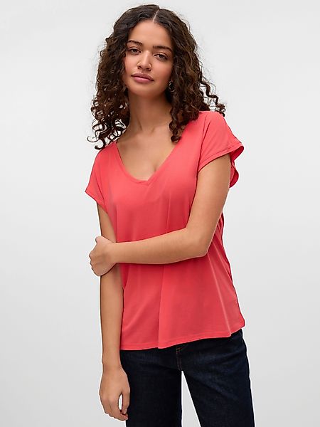 Vero Moda V-Shirt VMFILLI SS V-NECK günstig online kaufen