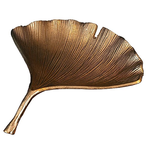 riess-ambiente Dekoschale GINKGO 33cm gold (Einzelartikel, günstig online kaufen