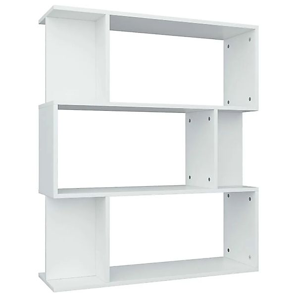 vidaXL Bücherregal/Raumteiler Weiß 80x24x96 cm Holzwerkstoff 800081 günstig online kaufen