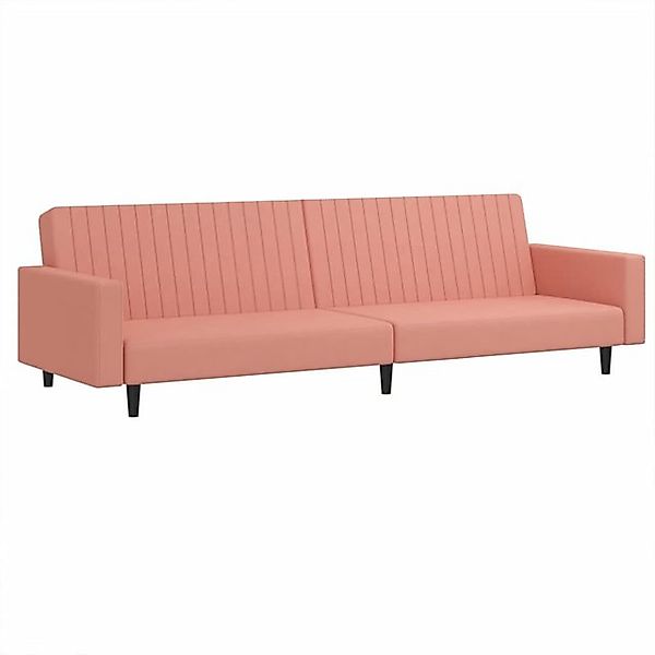 vidaXL Schlafsofa, Sofa 2-Sitzer Rosa Samt günstig online kaufen