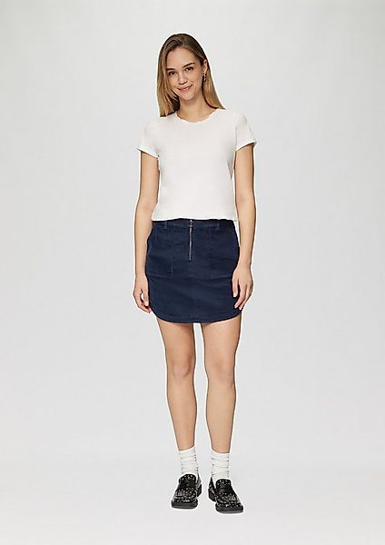 QS Minirock Rock Kurzer Cordrock mit Reißverschluss günstig online kaufen