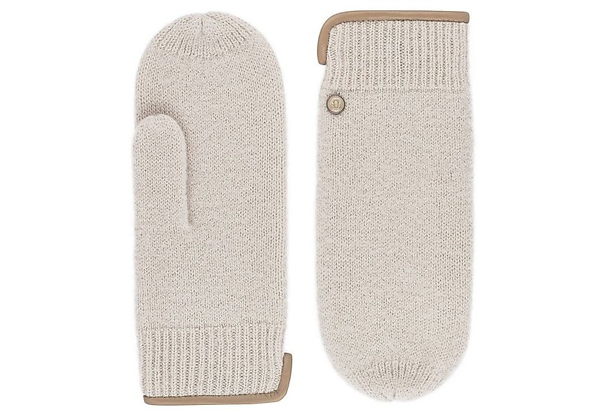 Roeckl Fäustlinge Felted Wool Wollfäustling mit farbigem Lederabschluss günstig online kaufen