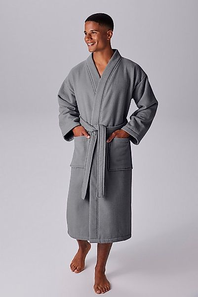 my home Unisex-Bademantel Merida, Waffelpiqué, Premium Qualität, 500 g/m², günstig online kaufen