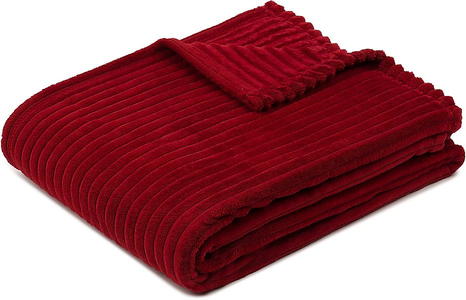 Gözze Wohndecke "Feincord Kuscheldecke" flauschig weich und wohlig warm günstig online kaufen